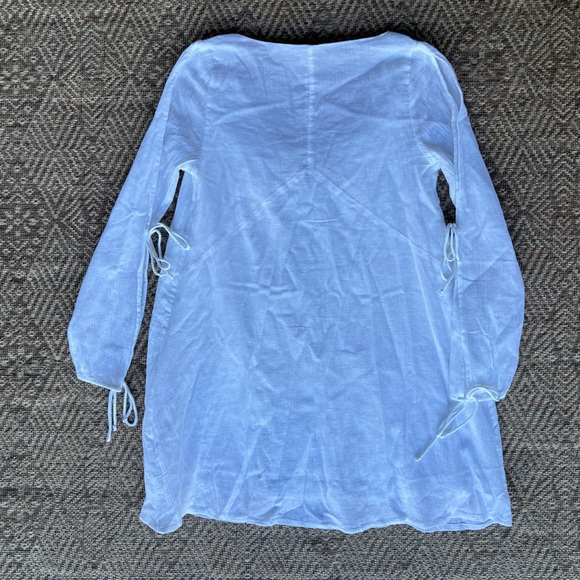 Anthropologie L‎ Space Gold Coast Cover-up Tunic Size Small Boho White - Picture 8 of 8